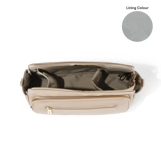 Multitasker Pram Caddy - Oat Vegan Leather