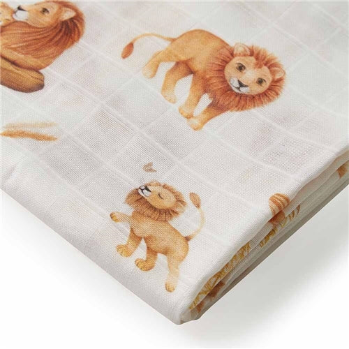 Lion Organic Muslin Wrap