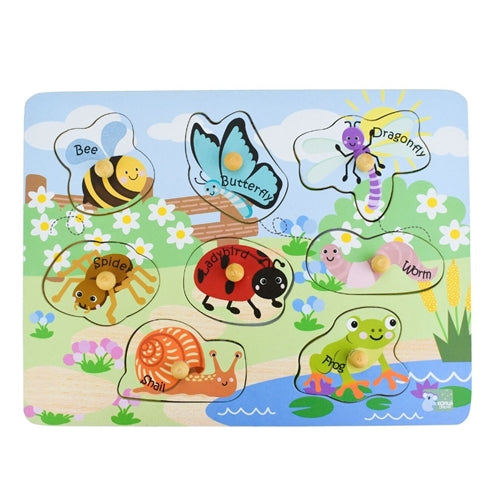 2 in 1 Insects and their homes Peg Puzzle