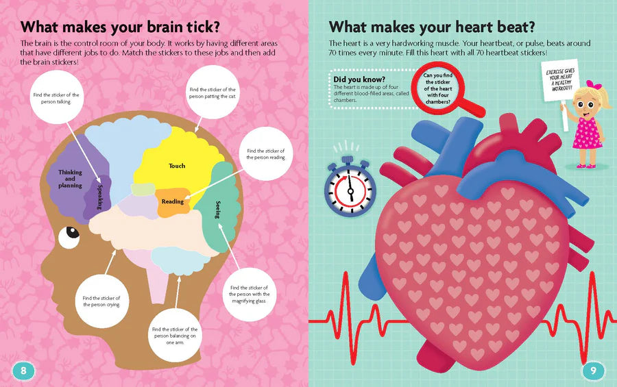 Human Body Funfacts - Sticker Activity Book