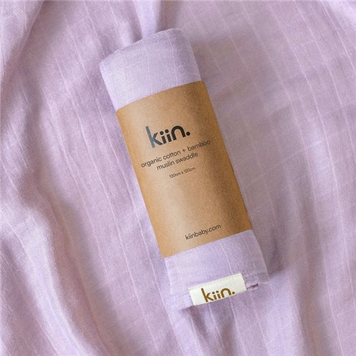 Kiin Organic Muslin Swaddle - Lilac