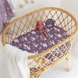 Midnight Swan Organic Bassinet Sheet / Change Pad Cover