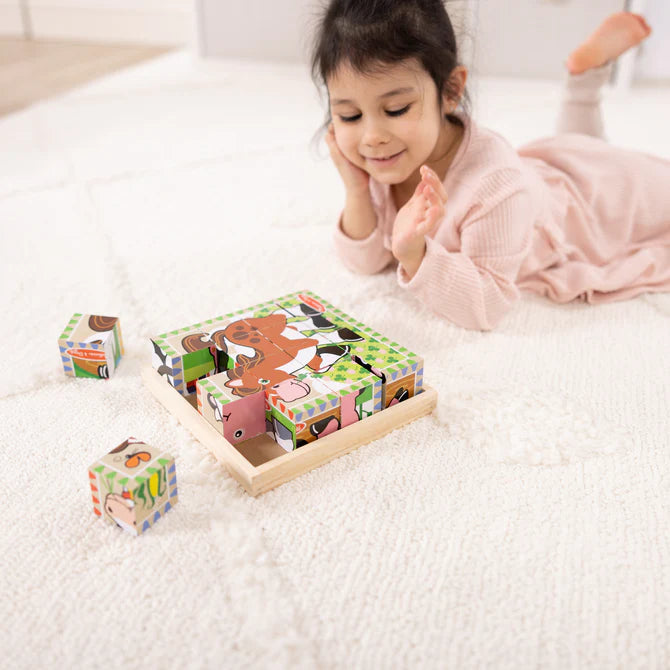 Cube Puzzle - Farm Animals