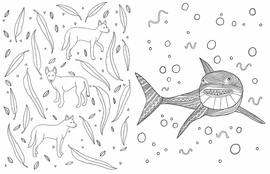 Australian Animals Gem Sticker Colouring Book