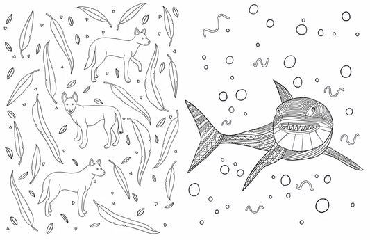 Australian Animals Gem Sticker Colouring Book