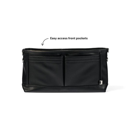 Signature Pram Caddy - Black Dimple Vegan