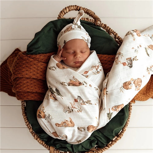 Bears Organic Muslin Wrap