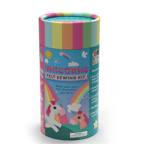 Felt Sewing Kit Tube - Unicorns
