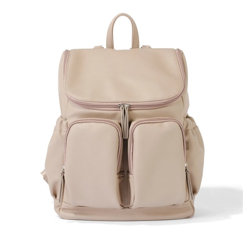 OiOi Signature Nappy Backpack - Oat Dimple Vegan Leather