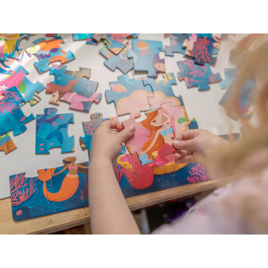 Sassi 3D Puzzle and Book Set - Learn Numbers Mermaids