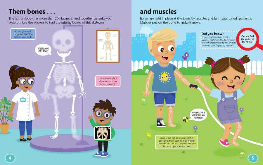 Human Body Funfacts - Sticker Activity Book