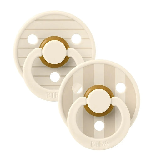 BIBS Dummies - Studio Collection - Natural Rubber - Pin Ivory Vanilla Mix