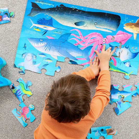 Crocodile Creek Classic Floor Puzzle 36 pc - Shark Reef