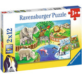 Animals in the Zoo Puzzle 2x12pc