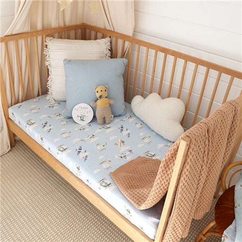 Taking Flight Organic Fitted Cot Sheet