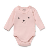 Strawberry Cream Organic Rib Long Sleeved Bodysuit