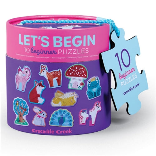 Crocodile Creek Let's Begin Puzzle 2 pc - Unicorn
