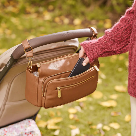 Multitasker Pram Caddy - Chestnut Brown Vegan