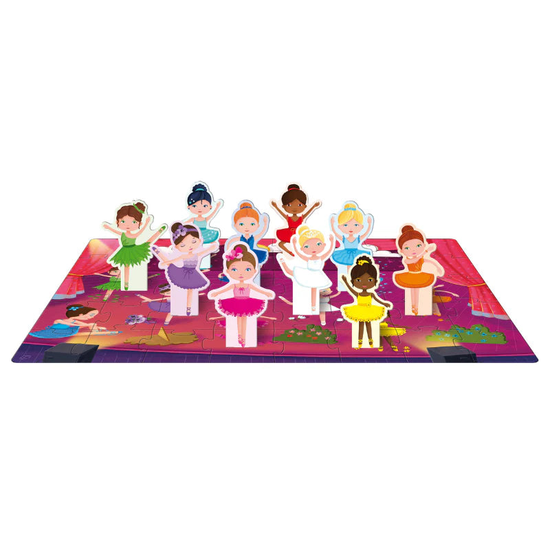 Sassi 3D Puzzle and Book Set - Learn Colours Ballerina