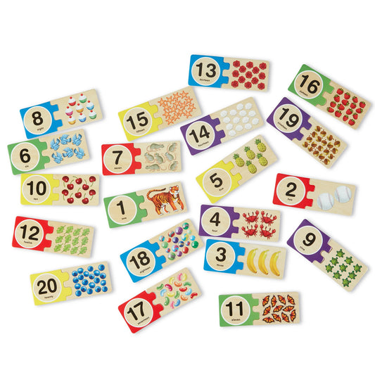 Number Wooden Puzzle Cards