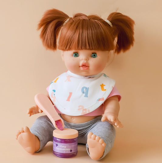 Tiny Tummies Grape Jelly food jar and spoon set