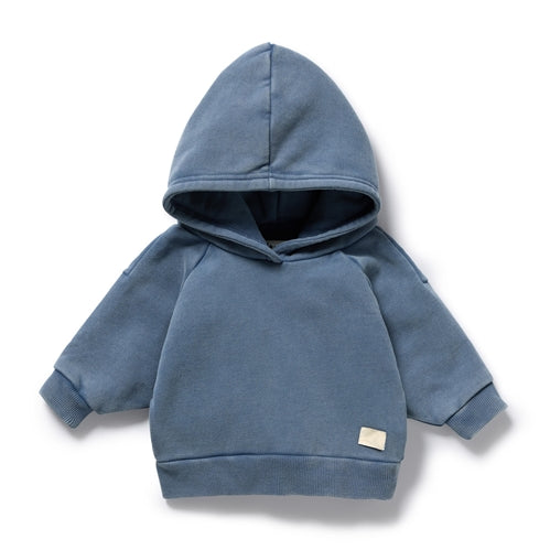 Twilight Blue Organic Terry Hooded Sweat