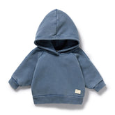 Twilight Blue Organic Terry Hooded Sweat
