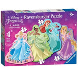Disney Princess 4 Puzzle Shaped