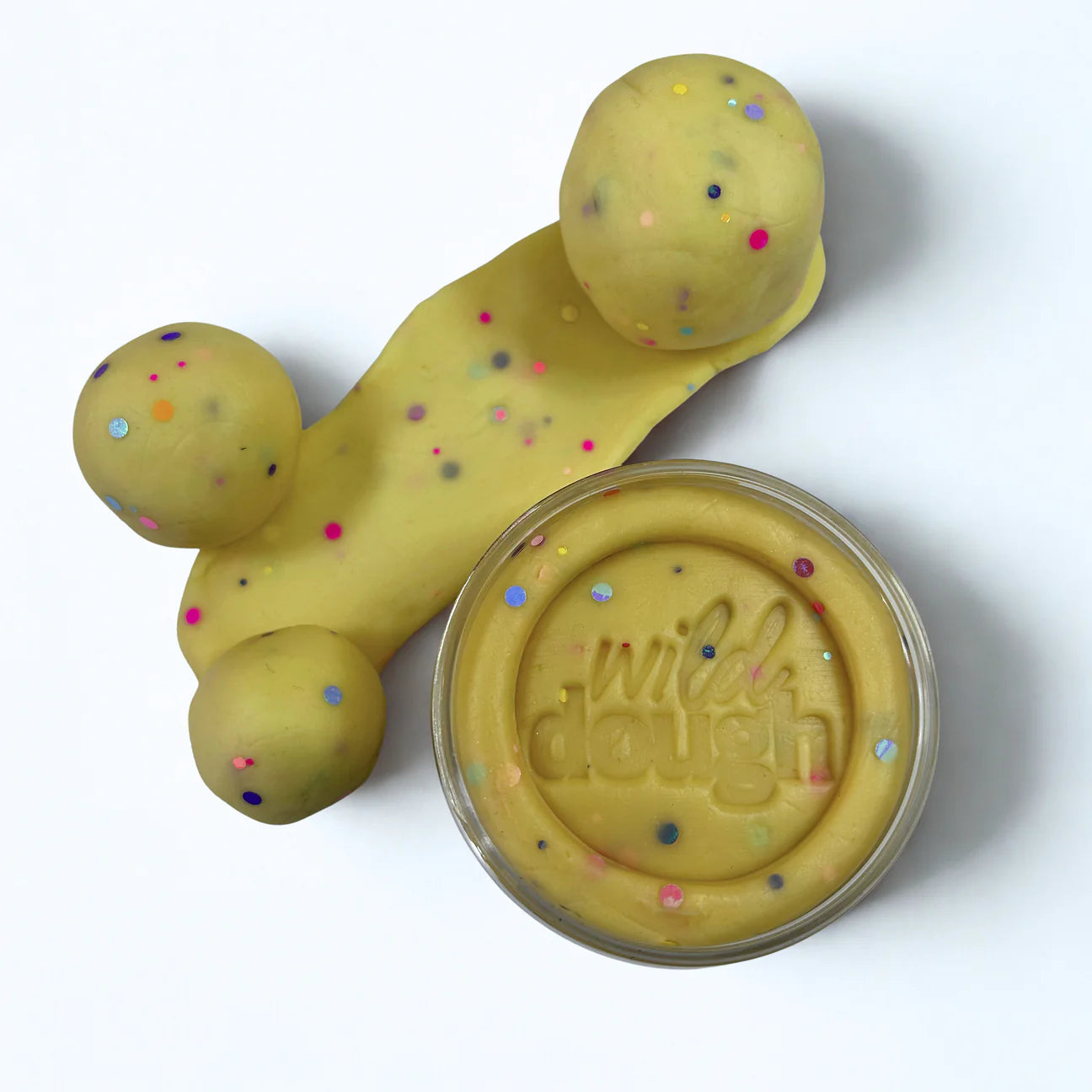 Sunshine Lollipop playdough with glitter.