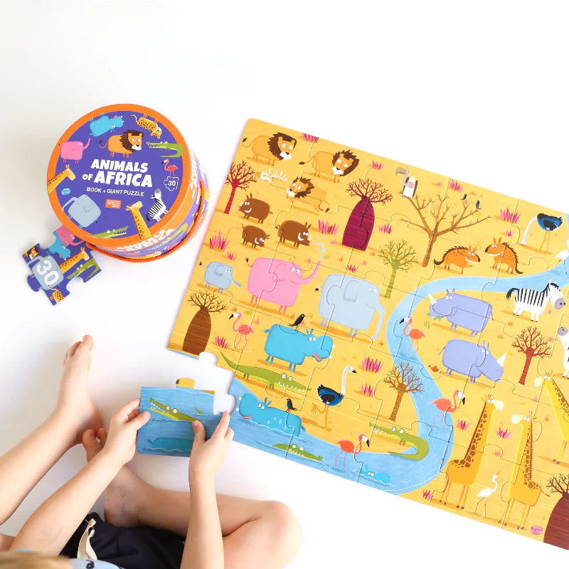 Sassi Book and Giant Puzzle - THE ANIMALS OF AFRICA