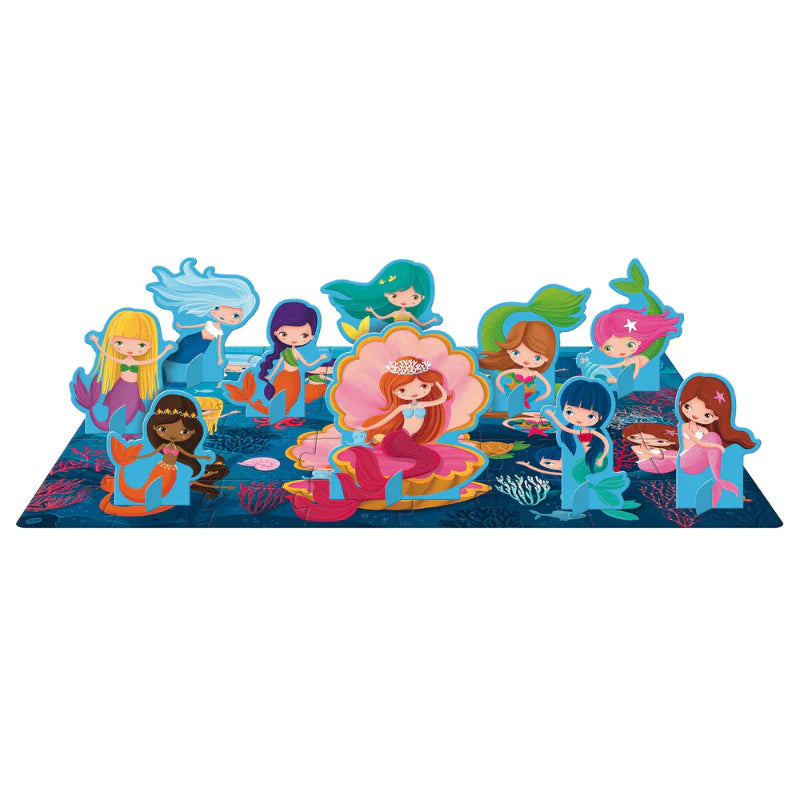 Sassi 3D Puzzle and Book Set - Learn Numbers Mermaids