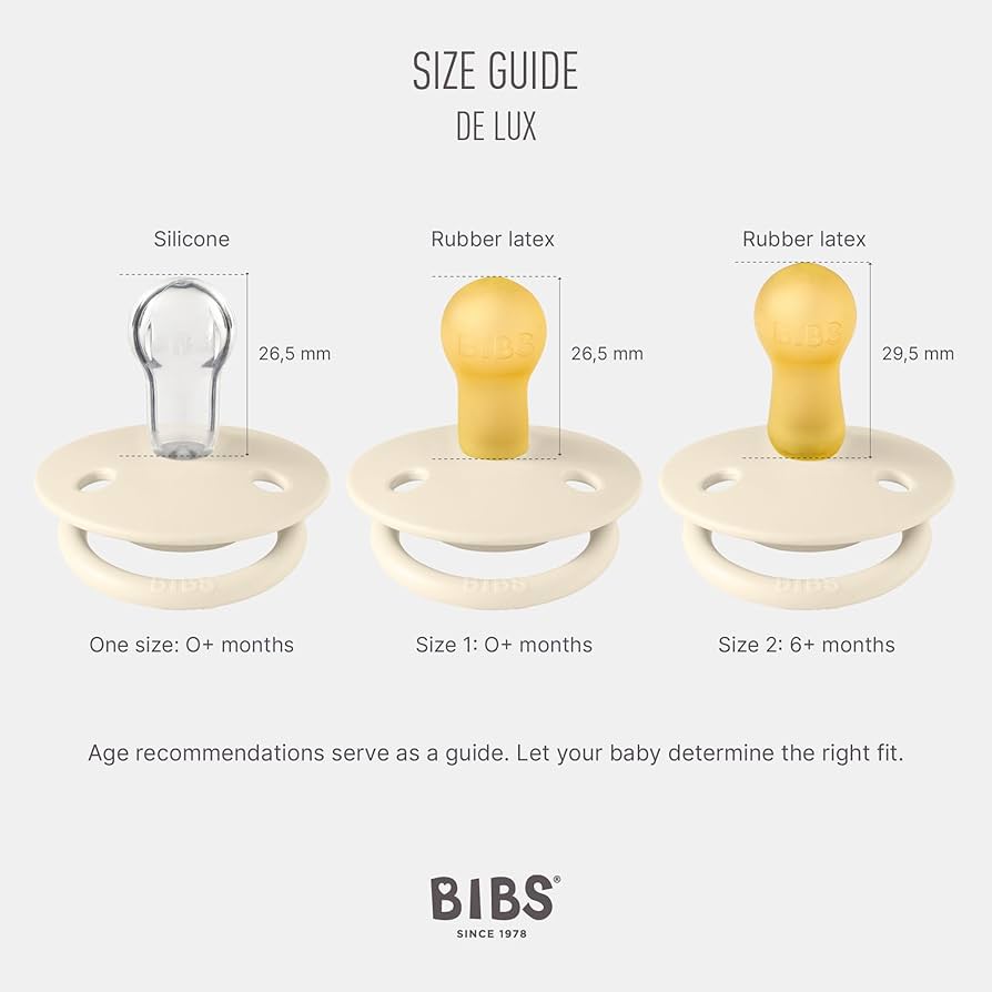 BIBS Dummies De Lux - Silicone - Iron/Baby Blue