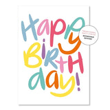 Happy Birthday Bright Letters Card