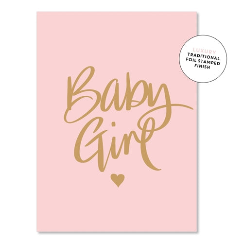 Baby Girl Script Card
