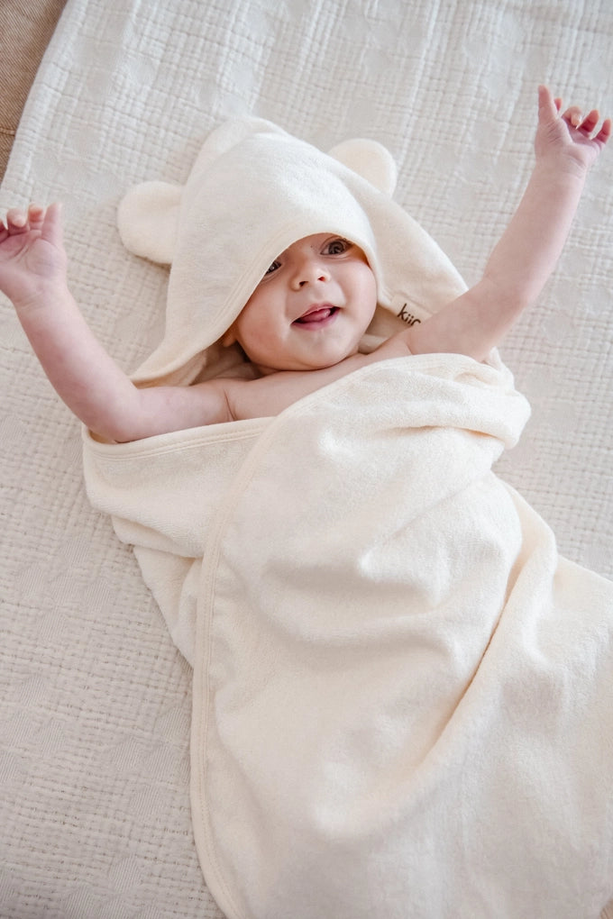 Kiin Bamboo Hooded Towel - Peony