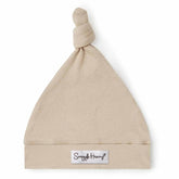 Pebble Ribbed Organic Knotted Beanie