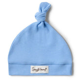Bluebell Ribbed Organic Knotted Beanie
