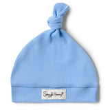 Bluebell Ribbed Organic Knotted Beanie