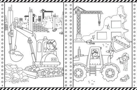 Trucks & Diggers - Activity Book with puffy stckers
