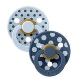 BIBS Dummies - Studio Collection - Polka - Baby Blue/Steel Blue