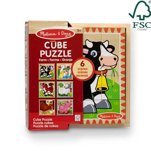 Cube Puzzle - Farm Animals