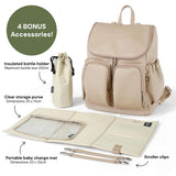 Multitasker Pram Caddy - Oat Vegan Leather