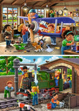 Airplane & Train Repairs Puzzle 2x24pc