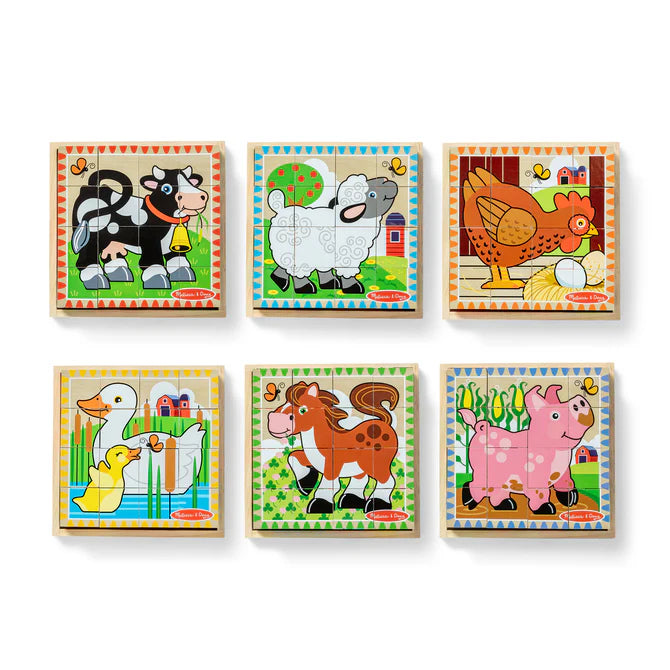 Cube Puzzle - Farm Animals