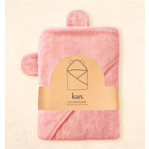 Kiin Bamboo Hooded Towel - Peony