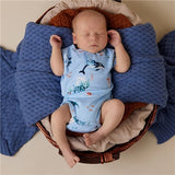 Ocean Blue Short Sleeve Organic Bodysuit