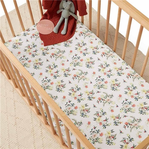 Festive Berry Fitted Cot Sheet - Limited Edition