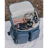 OiOi Signature Nappy Backpack - Stone Blue Vegan Leather