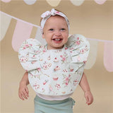 White Rabbit Frill Snuggle Bib