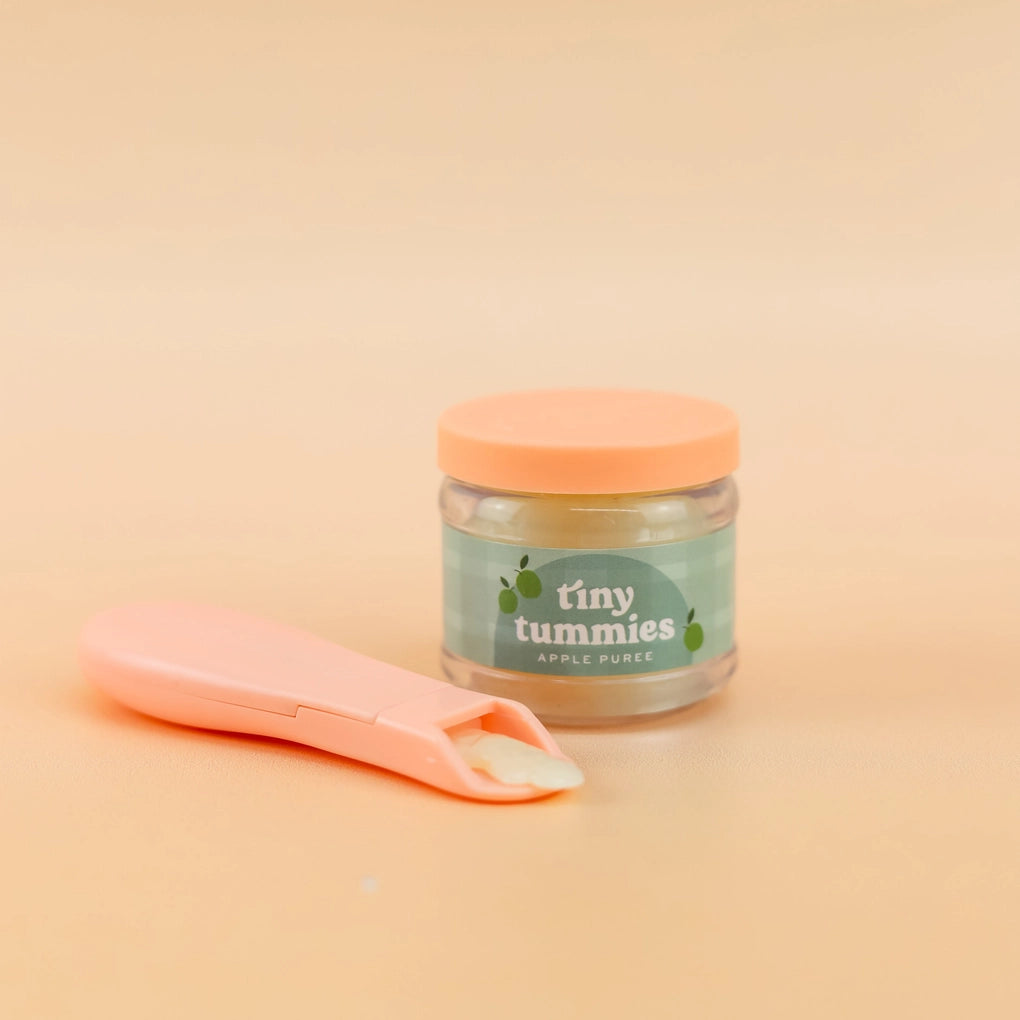 Tiny Tummies Apple Puree food jar and spoon set